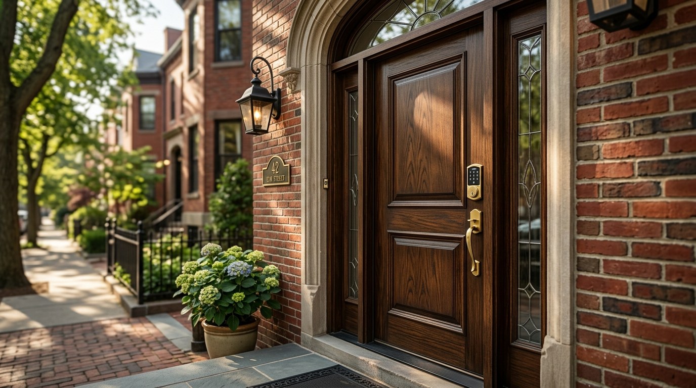 Somerville Massachusetts classic residential street entrance