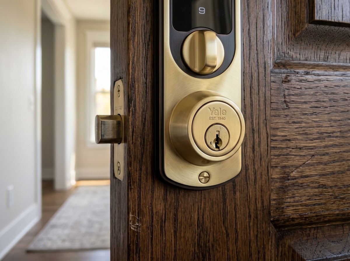 Precision deadbolt lock installation in Somerville